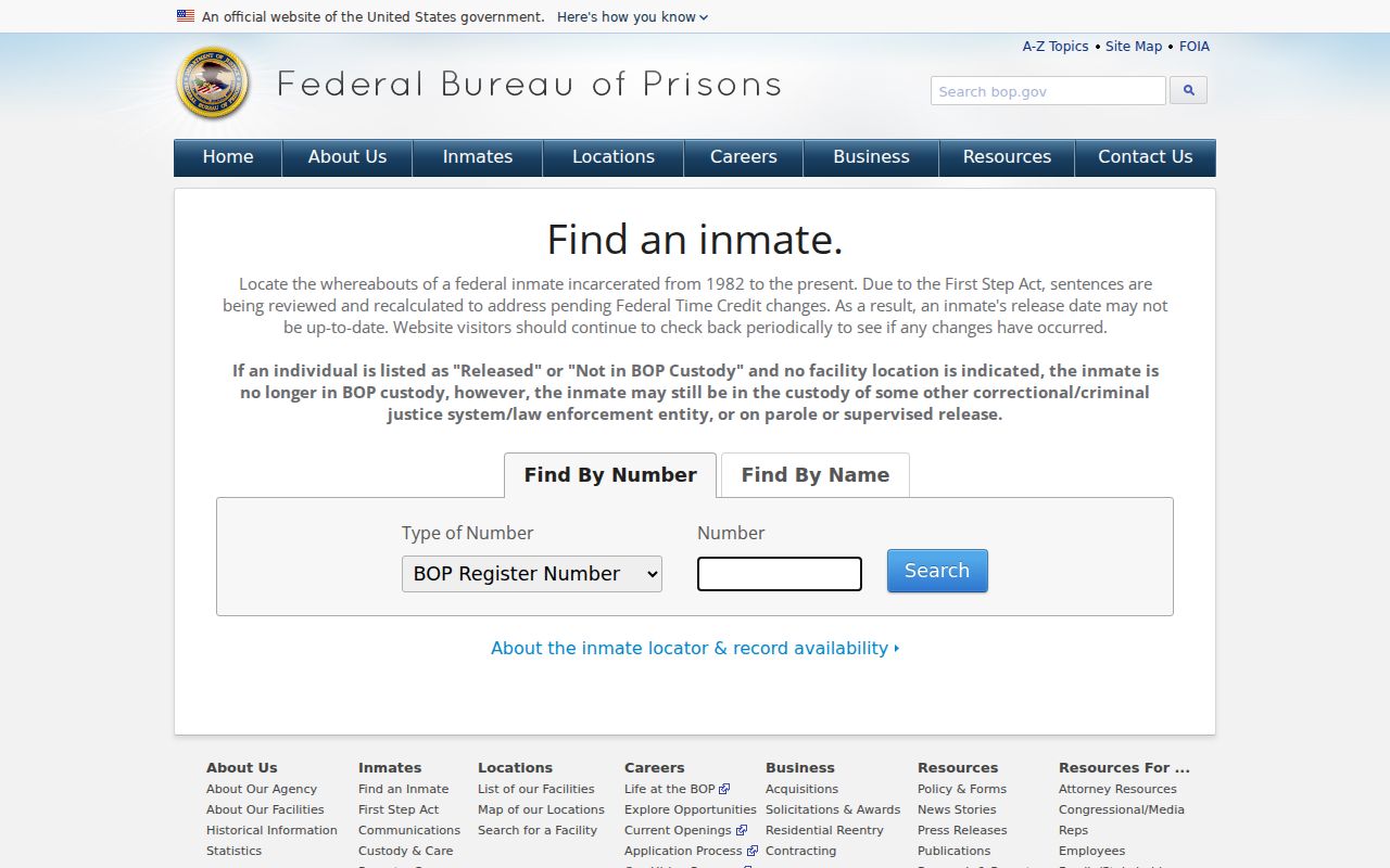 Federal inmate locator for Trimble County arrest custody research