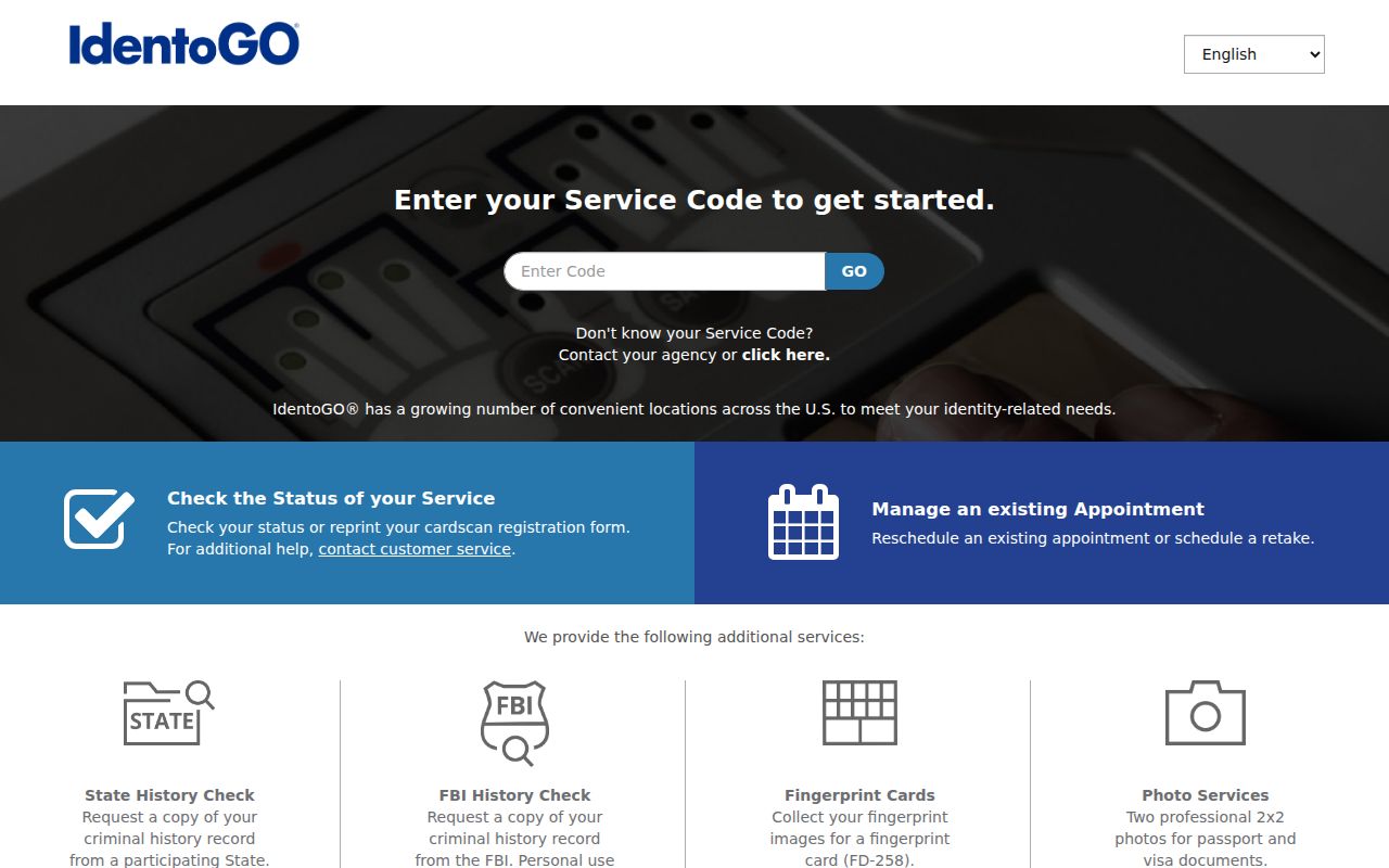 Trimble County criminal record fingerprint enrollment through IdentoGO