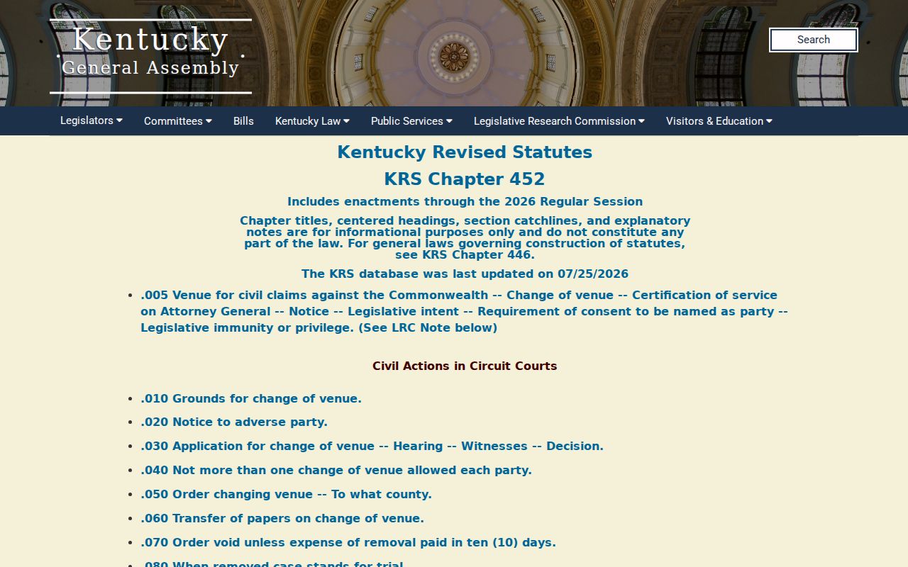 Kentucky registration statutes for a Trimble County sex offender search